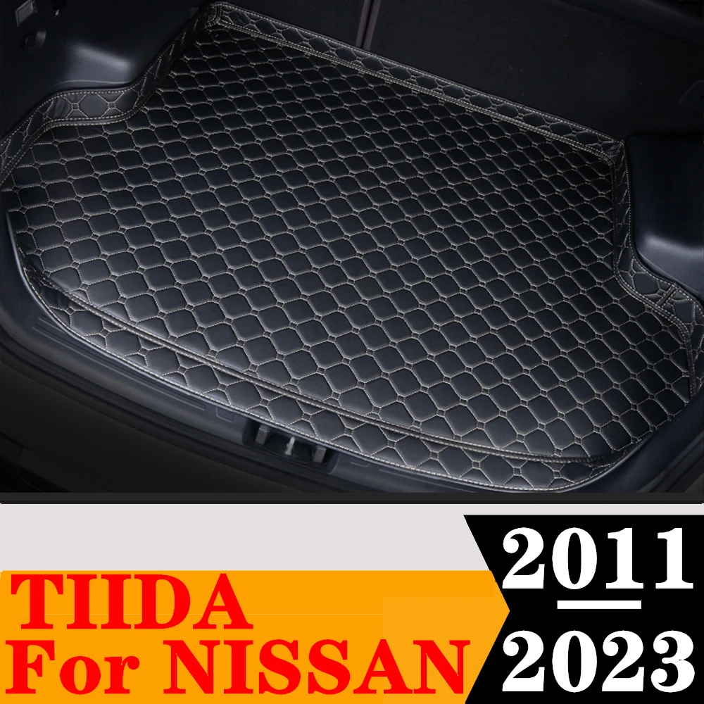 

Высококачественный коврик для багажника автомобиля для NISSAN Tiida 2023, 2022, 21, 20, 2019, 2018, 2017, 2016, 2015, 2014, 2013, 12, 11, Задняя подкладка для груза