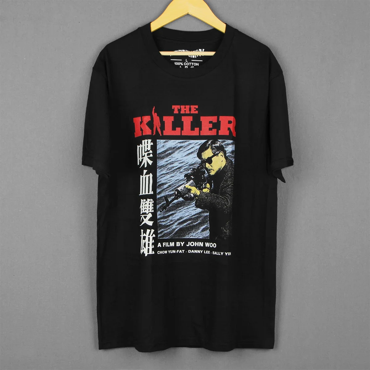 

The Killer T-Shirt Bloodshed of Two Heroes John Woo Yun Fat Chow HK Movie A Better Tomorrow Bullet in the Head Cotton Tee