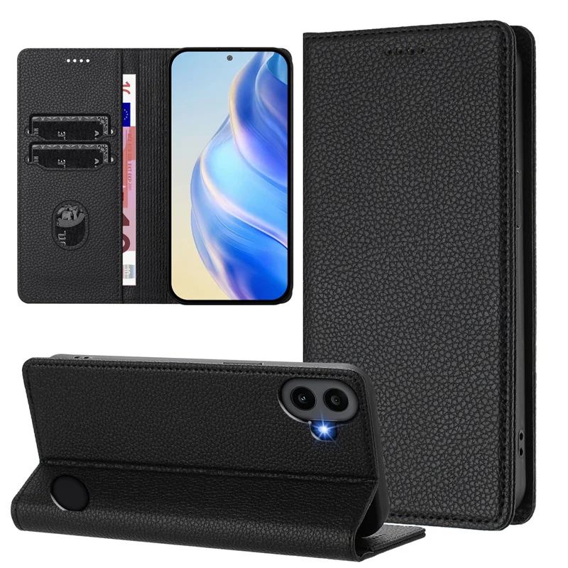 Premium Retro Leather Flip Wallet Case with Magnetic Closure