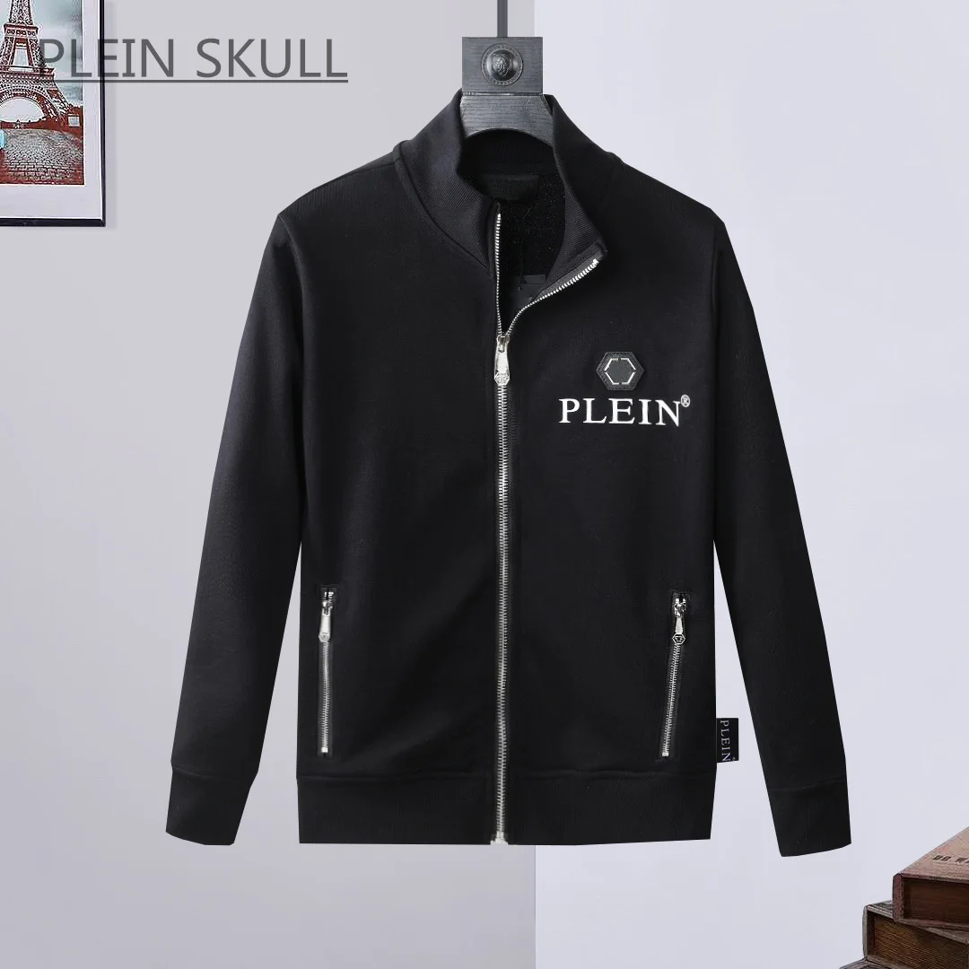 Plein Skull Spring and Autumn Round Neck Suit Men's Casual Daily Coat Casual Pants Hip Hop Party Suit Luxury Brand M-XXXL 2