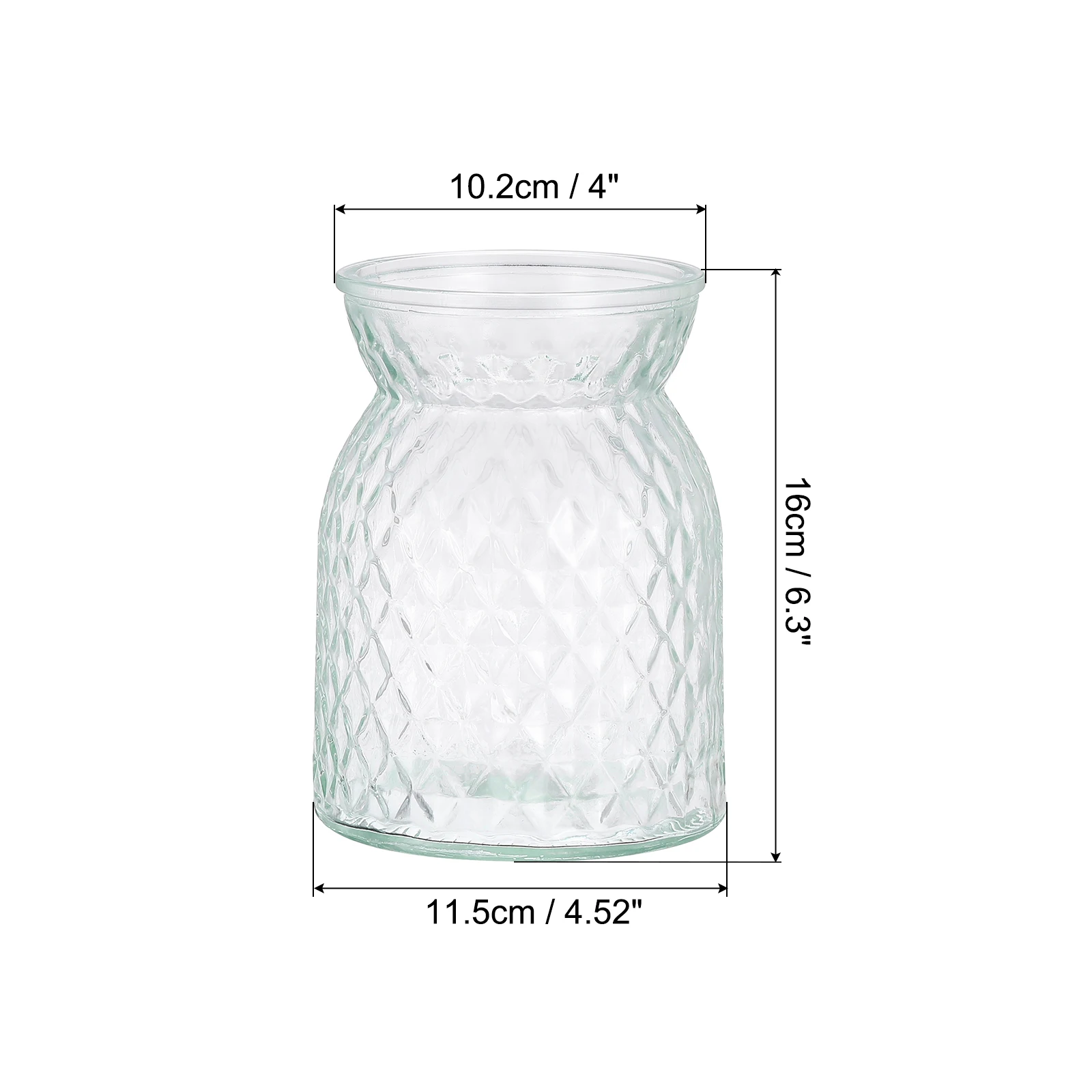 4"x6" Clear Glass Flower Vase Modern Glass Vase for Bouquet for Home Living Room Bedroom Dinning Table Office Decoration 2