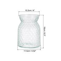 4"x6" Clear Glass Flower Vase Modern Glass Vase for Bouquet for Home Living Room Bedroom Dinning Table Office Decoration 2