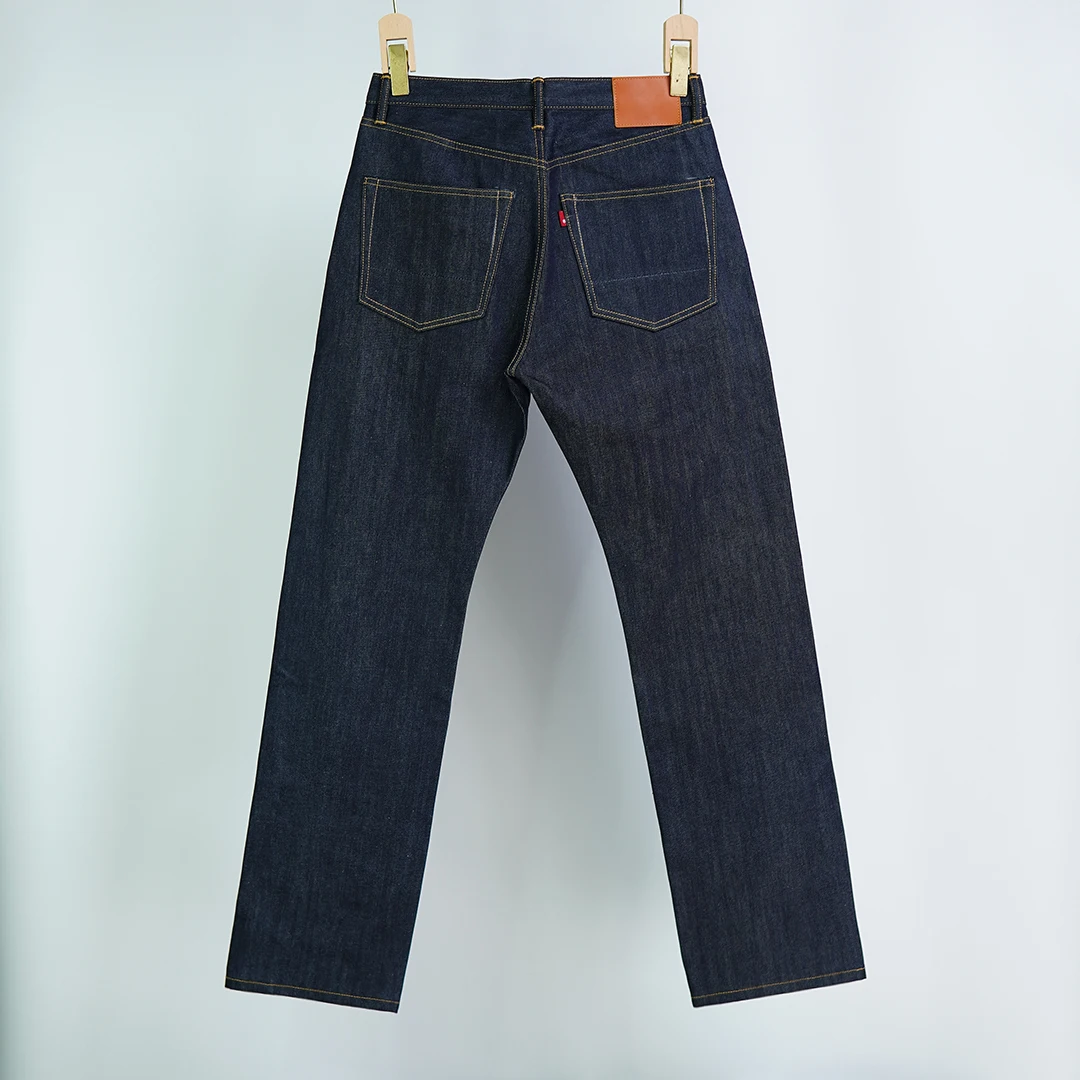 13oz Original Raw Red Selvedge Denim Jeans for Men 100% Cotton indigo Blue Loose Straight Pants Y2k American Vintage Japan 47501 2