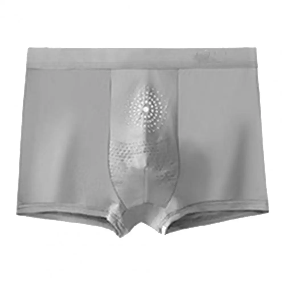 

Боксеры мужские с вырезами, тонкое охлаждающее повседневное нижнее белье из вискозы, эластичные бесшовные брифы, летнее нижнее белье