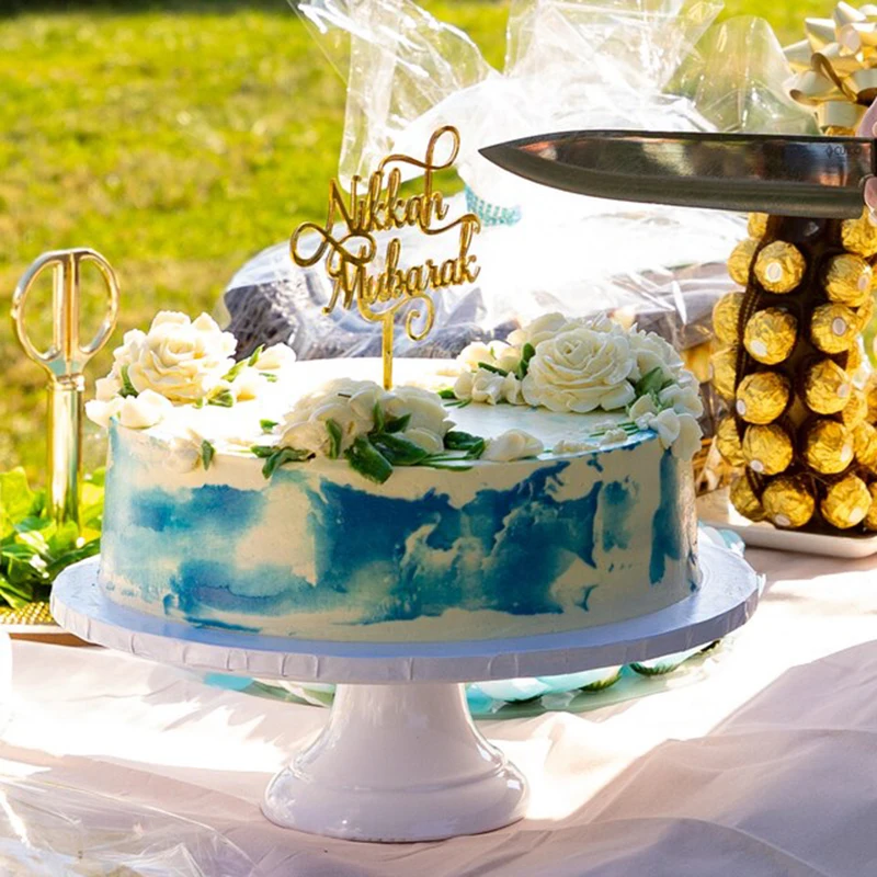 JCKD Set van 8 (goud) Happy Birthday-taarttopper