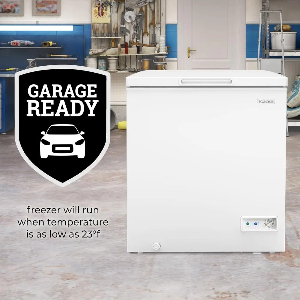 5.0 Cu. Ft. Chest Freezer With Removable Basket, Free-Standing Door Temperature Ranges From-10&deg; to 10&deg; F,