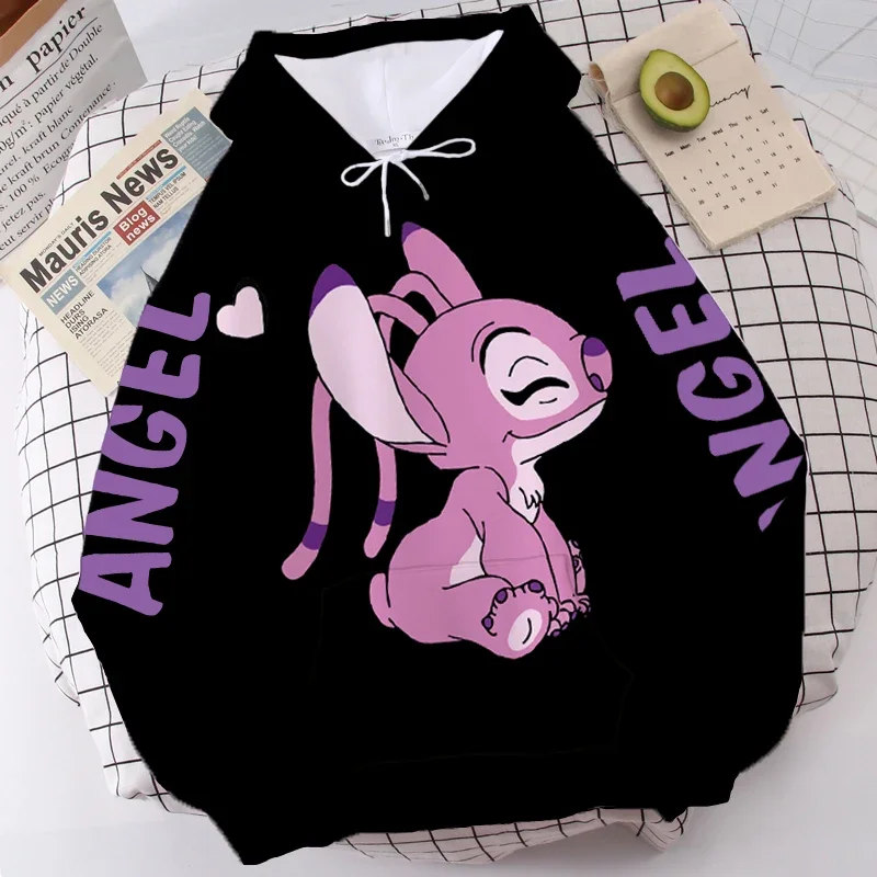 thumbnail image 1 of Sudadera con capucha de Disney para mujer, sudadera de dibujos animados con letras de monstruo y Ángel, jersey bonito Harajuku Unisex con bolsillo, 1 of 5