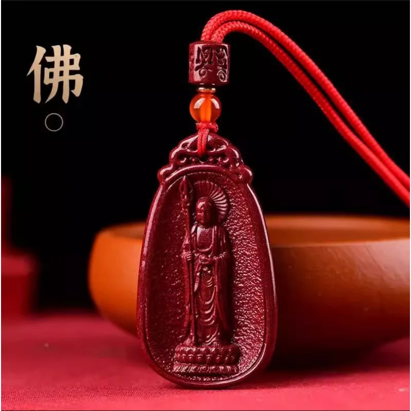 

Подвеска с высоким содержанием Cinnabar Dizang King, фигурка Будды