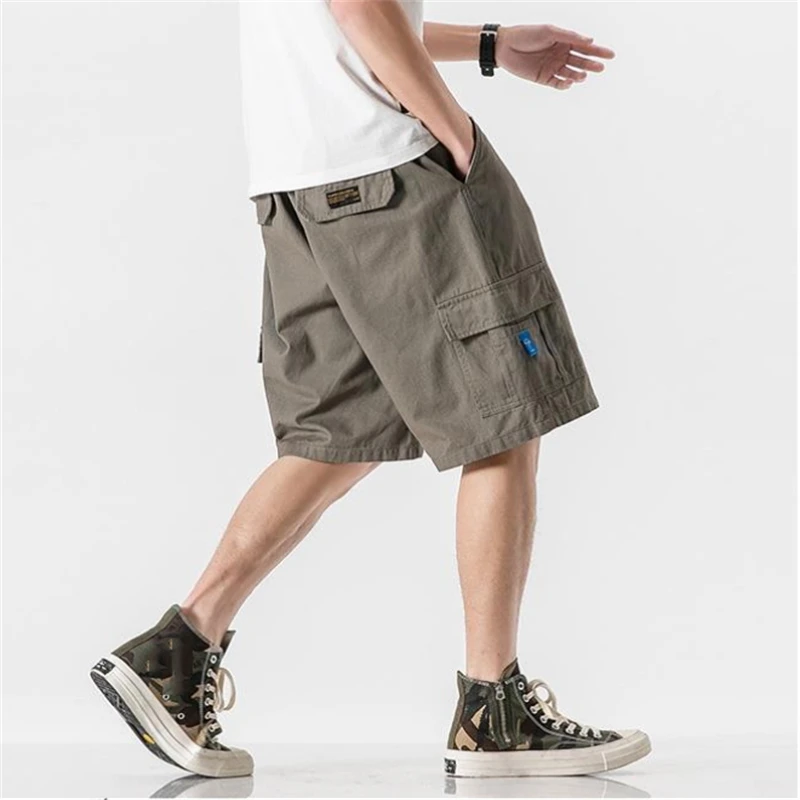 

Cargo Pants Men Casual 2022 Summer Short Pants Multi-pocket Outdoor Straight Joggers Sport Knee Length Pants
