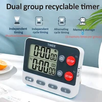 Digital Kitchen Timer 3 Storage Memories Timer Dual groups Independent/Alternating cycle timing Alarm Clock Mute Flashing Timer 1