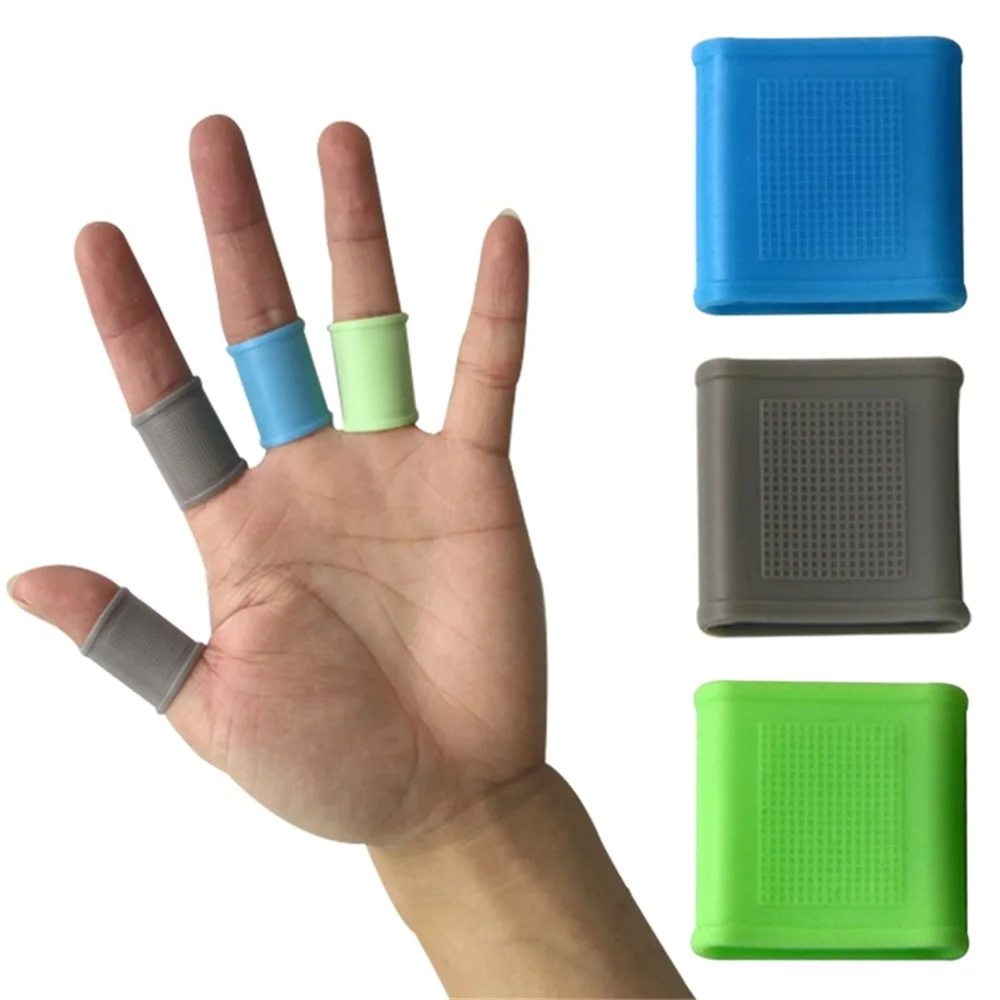 

8 PCS Set Golf Finger Sleeves Cots Silicone Gel Protector for Finger Articulation Non-Slip and Wear-Resistant Golf Finger Band