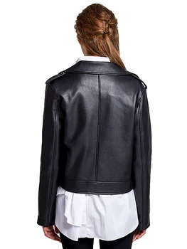 FTLZZ Women Faux Leathers Jacket Red Black Street Biker Coat Y2K Jacket Punk Cropped Motor Outwear 4