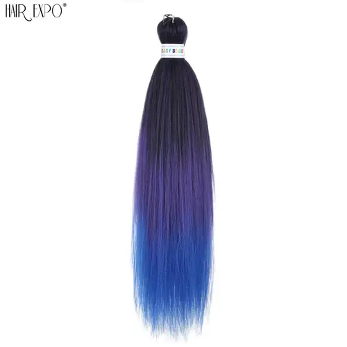 26Inch Easy Braids Hair Synthetic Colourful Pre Stretched Braiding Hair Extensions Jumbo Braids Ombre Yaki Long Straight Hair - Image 83