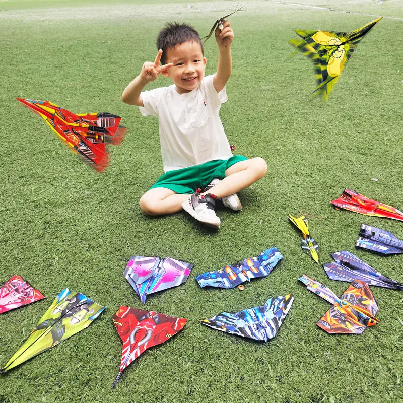 36Pcs Children Creative Origami Paper Planes Folding DIY Parent-child Full Color Handicraft Toy Aircraft Educational Toy 5
