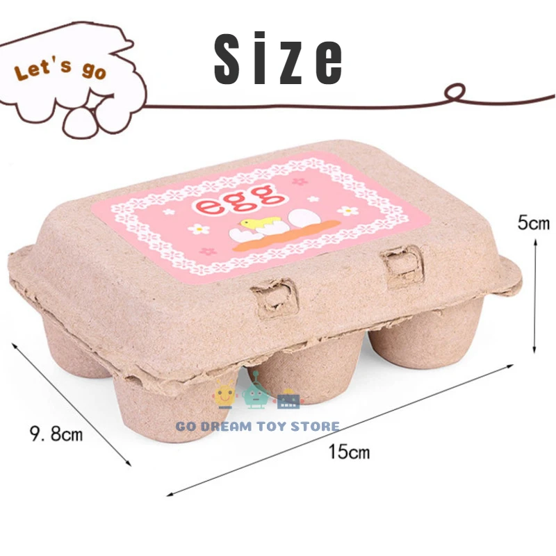 6PCS Eggs With Box Pretend Play Kitchen Toys Food Cooking Learning Educational Baby Toy For Children Simulation Accessories Gift 5
