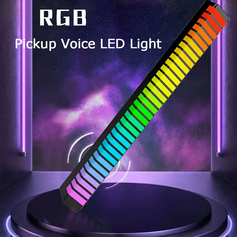 

RGB LED Night Light Music Sound App Control Rhythm Ambient Atmosphere Pickup Voice Lamp LED Strip Nightlight Gaming Decor Lights