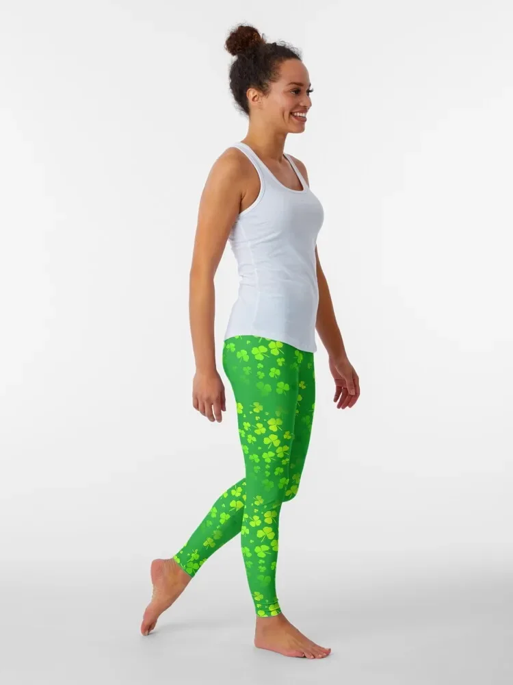 Gradient color shamroks Leggings Women's gym Women sports sports tennis for Womens Leggings