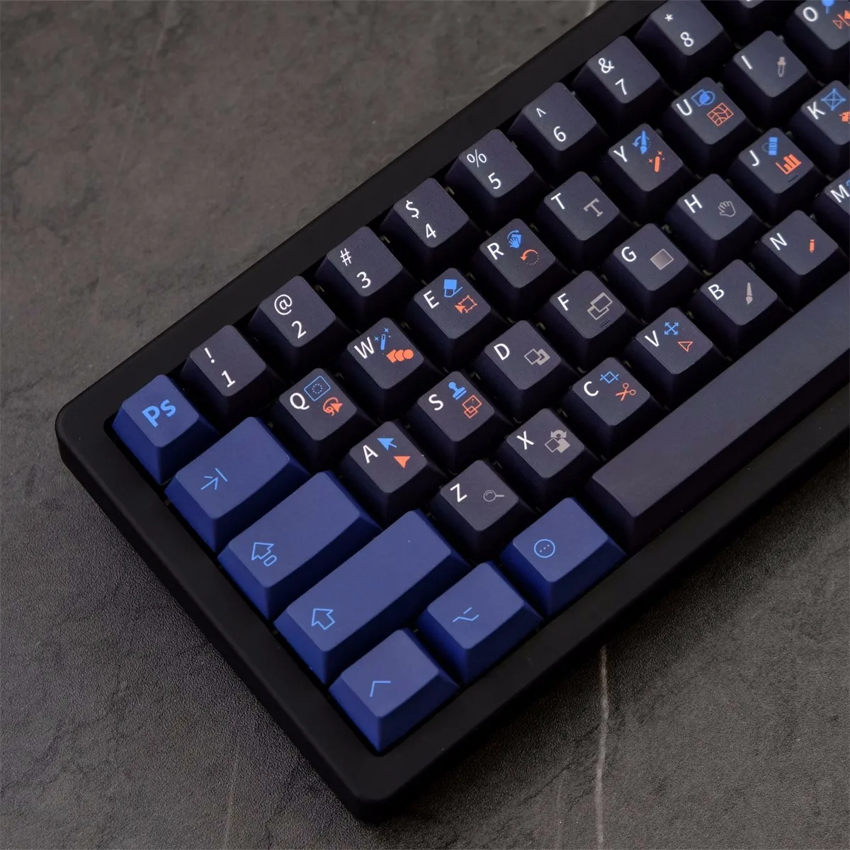 Gmk ps Programador Keycaps Pbt Dye Sublimation Key Caps Cherry Perfil Keycap 61 64 68 84 87 96 980 129 Chaves Set