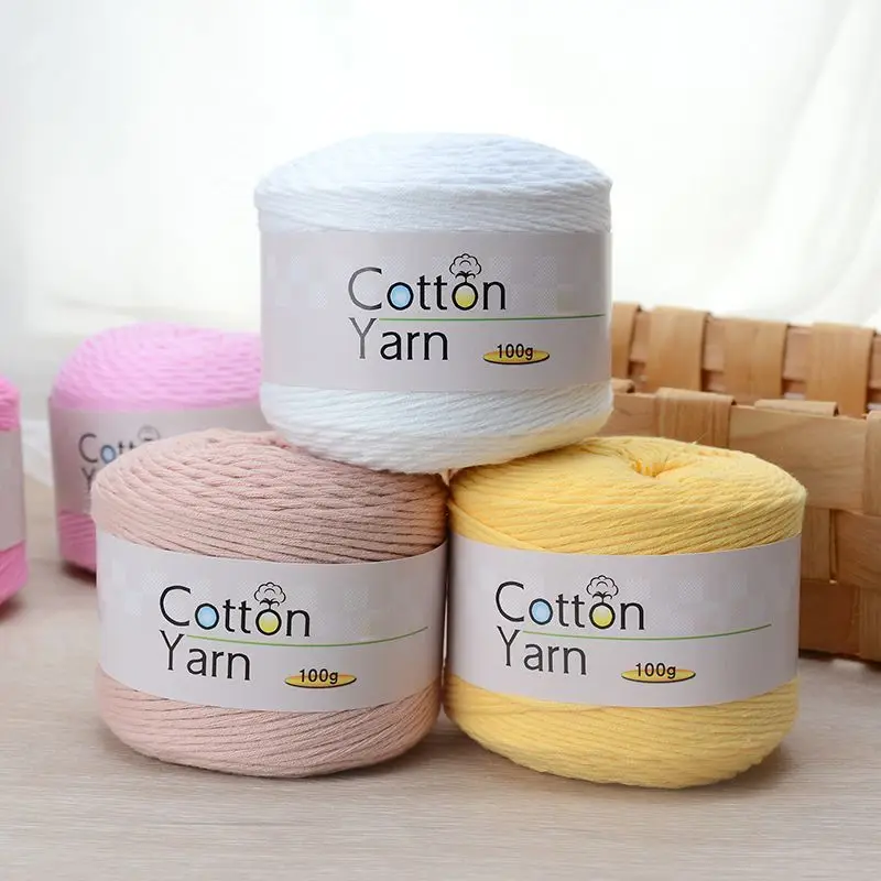 100g 16 Strand Pure Cotton Thread Medium Thick Thread, Hand Woven Scarf Baby Sweater Hat Warm Comfortable Anti Pilling 5