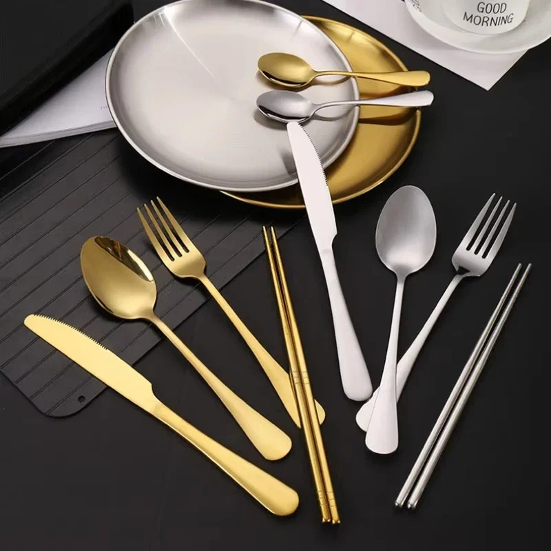 10pcs Stainless Steel Camping Cutlery Set 5
