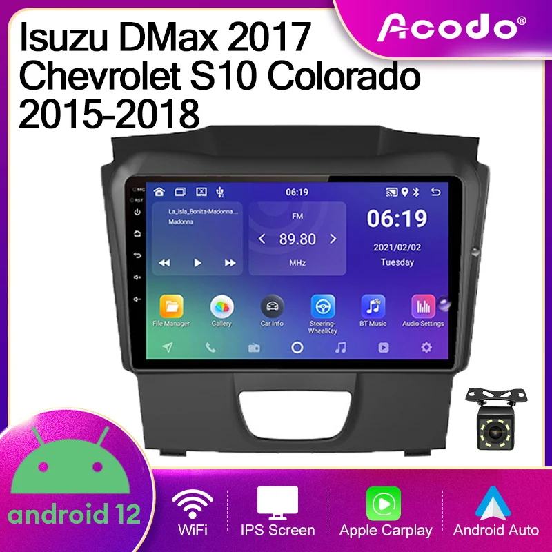 

Автомобильный плеер Acodo, 9 дюймов, Android 12, для Chevrolet S10 2015-2018, стерео, IPS, головное устройство Carplay, авто, GPS, Wi-Fi, BT, IPS экран, SWC, автомобильное радио