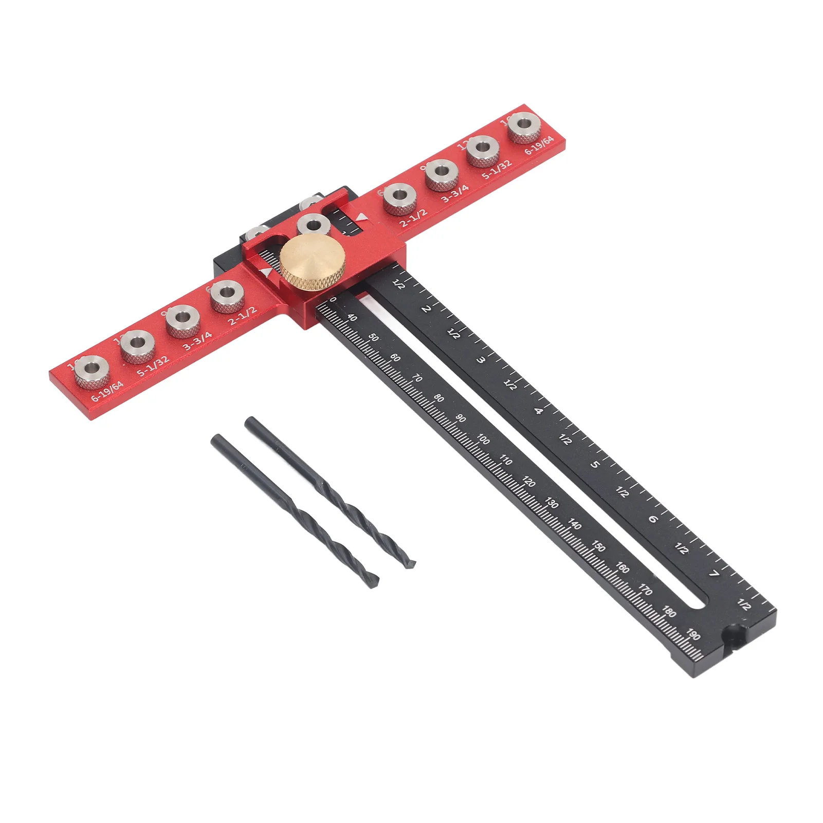 

Handle Punch Locator Aluminum Alloy Drill Guide Locator Wood Drilling Dowelling Guide for Drawer Cabinet Door Handle