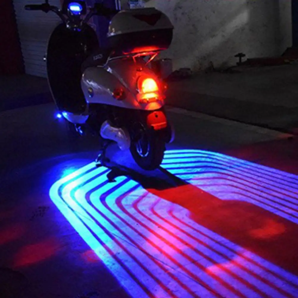 

1pair Motorcycle LED Lamps Welcome Door Courtesy Light With Projector Angels Wing Led Carpet Underglow For Car Motorcycle Light