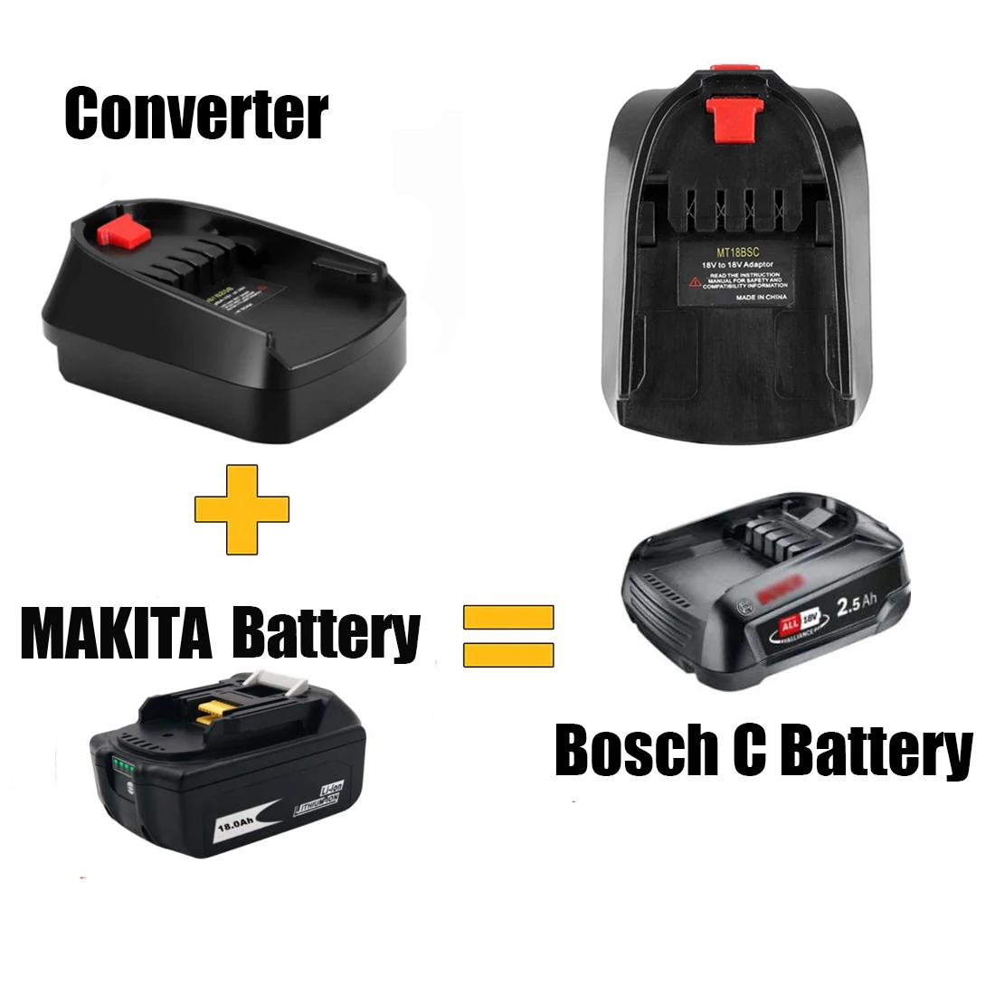 MT18BSC LiIon Battery Converter Adapter for Makita 18V BL1830 BL1860