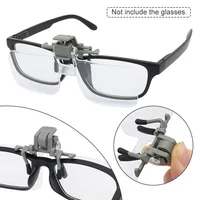 2X Reading Magnifying Glass with Clip Acrylic Glasses Magnifier Light-weight Embroidered Loupes Needlework Crafts Vision Aids 3
