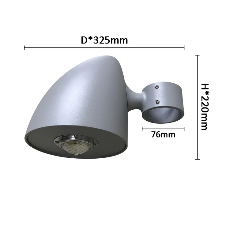 LED 20W 30W 알루미늄 회색 캠퍼스 그린 벨트 가로등 현대 삼각형 모양 거리 광장 정원 조명 76Mm 인터페이스