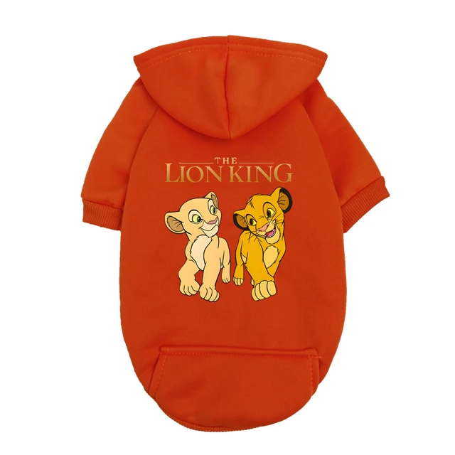 Lion King Dog Hoodie - Cute Simba Nala Puppy Sweater for Small Breed Dogs - Blue Fleece Pet Clothes Outfit 3