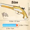 Golden Toy Gun Pistol For Kids Boys with Soft Foam Darts Bullets Cosplay Pirate Toys Dress Up Dropshiping 6