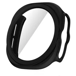 Premium Tempered Glass Screen Protector with Full PC Bumper Cover for Galaxy watch Ultra 2 (Black)