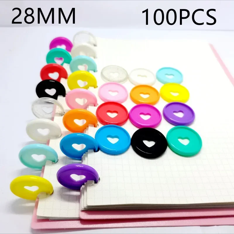 28MM color plastic binding ring mushroom hole loose-leaf notebook love CD binding supplies loose leaf notebook binder