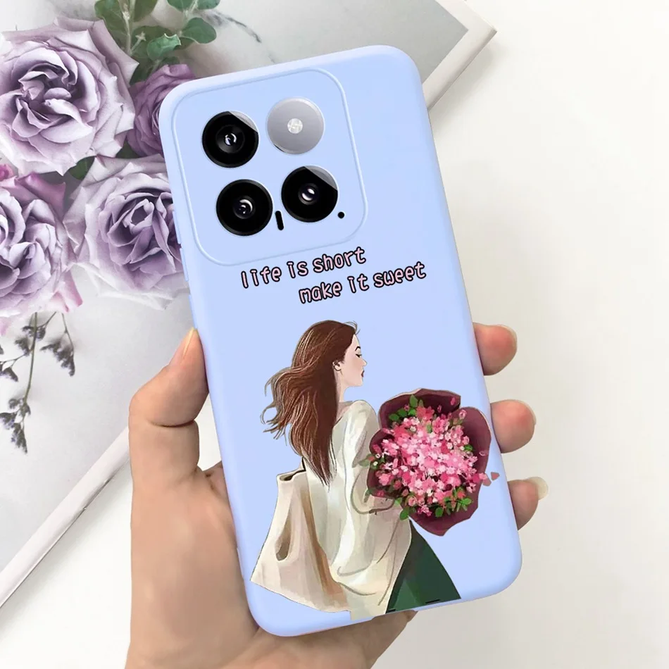 Sunflower Pattern Candy Color Soft Silicone Back Cover