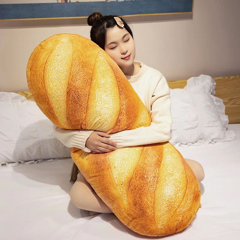 20~100cm Butter Long French Baguette Bread Plush Pillow Stuffed Food Plushie Peluche Back Support Seat Cushion Decor Gift 2