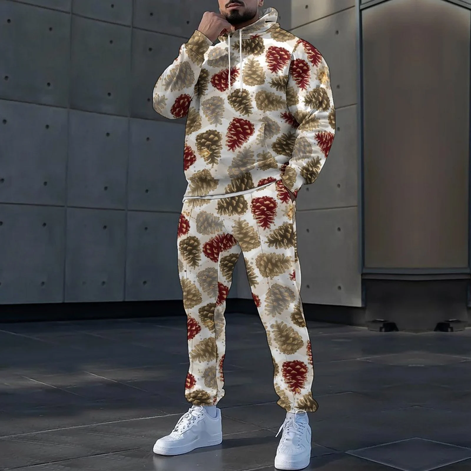 Männer frühling und herbst Europa und die Vereinigten Staaten neue Weihnachten 3D digitaldruck mit kapuze casual hoodie_voghion.com