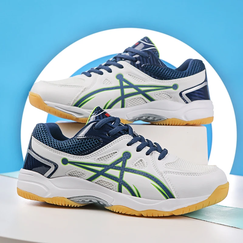 Badminton shoes, men's and women's shoes, new professional lightweight, breathable, anti slip, shock absorbing tennis shoes, spo