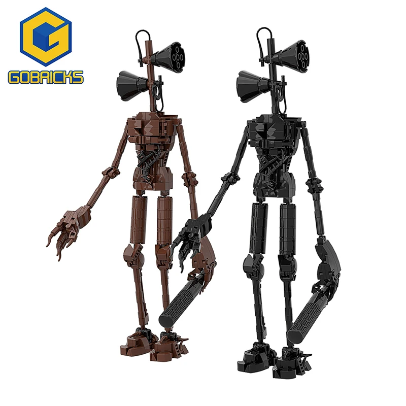 

Gobricks MOC Horror Game Scene Siren Head Classic Mechanical Monster Building Block Assembly Model Mechanical Robot Boy Toy Gift