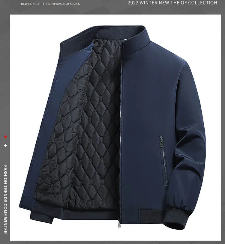 Description Picture 3 of itemPlus Size 7XL 8XL Autumn Winter Bomber Jacket Men Middle-Aged Streetwear Cotton-Padded Coat Fashion Casual Parkas Men Clothing