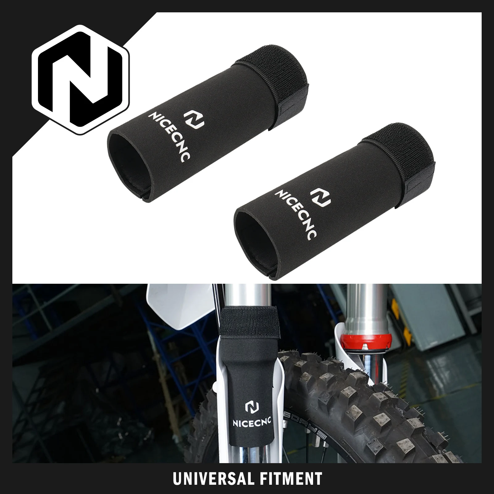 NICECNC Front Fork Sock Guard For KTM EXC 300 For Husqvarna TE 300 GasGas EC 300 Beta RR 300 Honda Suzuki Kawasaki Yamaha Sherco