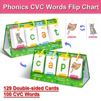 Montessori Kids English Learning Flip Chart Kindergarten Activity Educational Tool Teacher Teaching Aids Special Speech Therapy 2