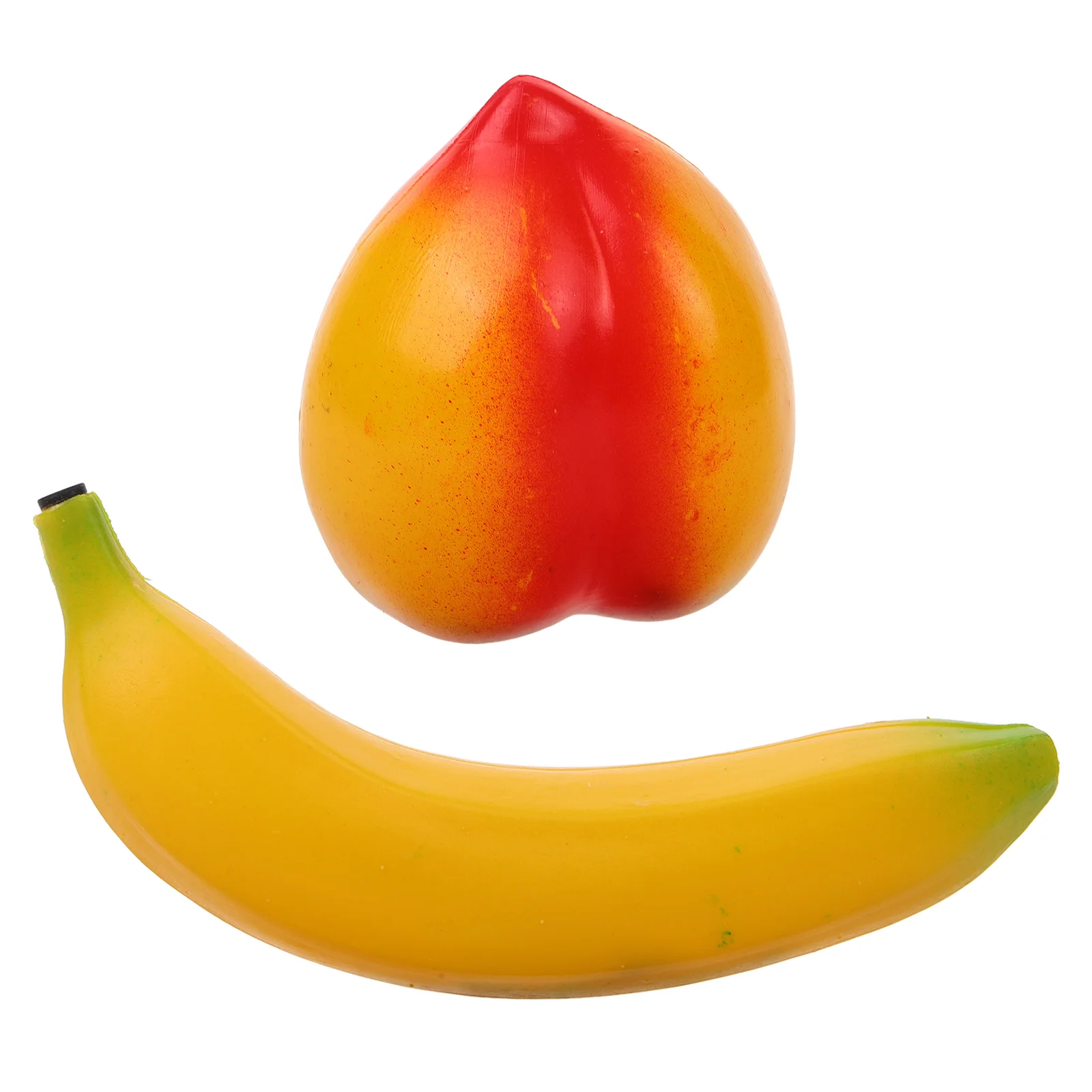 

2 Pcs Banana Musical Instrument Fruit Sandbox Baby Toy Percussion Maracas Hand Shakers Plastic Fruit-shaped