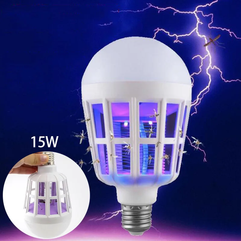 2 In 1 Led Anti Mosquito Killer Bulb Lamp Night Light E27 Repellent Muggen Bug Zapper Insect Home Electric Mosquito Lighting