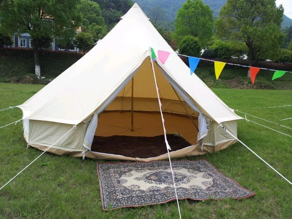 Outdoor-luxury-cotton-canvas-bell-tent-for