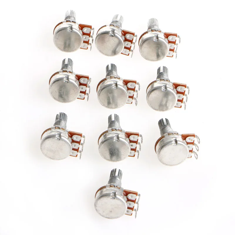 

A100K Potentiometer Splined Pot Electric Guitar Bass Effect Amp Tone Volume 15mm Drop Shipping