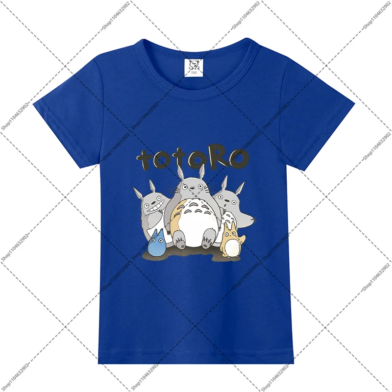 Cute Totoro Short Sleeve T-Shirt - Comfortable Anime Pattern Summer Fashion for Kids