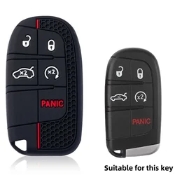 Silicone Car Key Cover Case - Stylish and Protective Keyless Fob Shell Holder (5 Buttons)