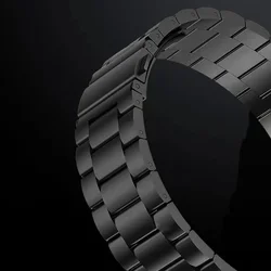 Premium Titanium Watch Band with Quick Release and Double Press Folding Buckle - 22mm (Black)