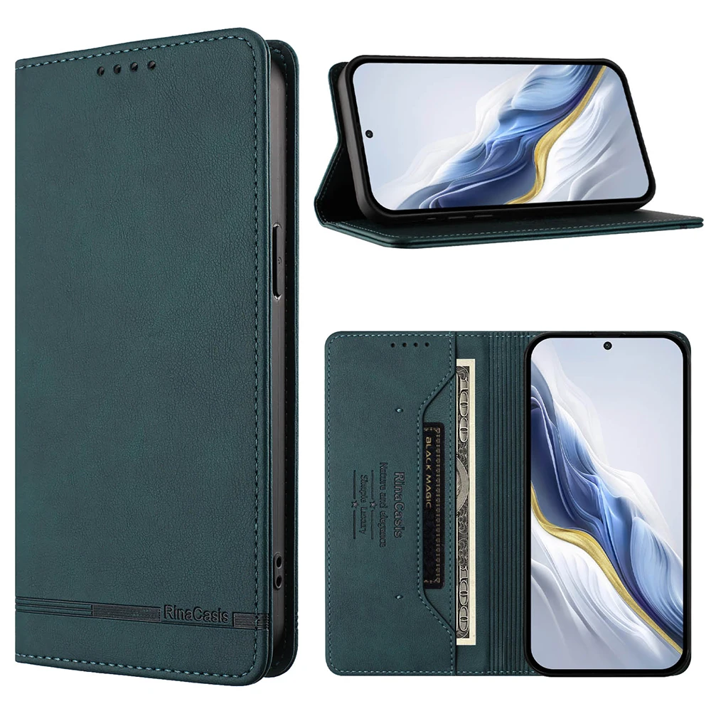 Premium Magnetic Leather Book Case with RFID Anti-Theft Protection